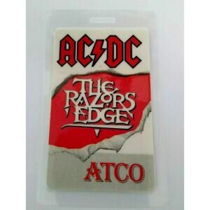 AC/DC Backstage Pass The Razors Edge Atco Laminated Hard Rock Music 1990 NOS